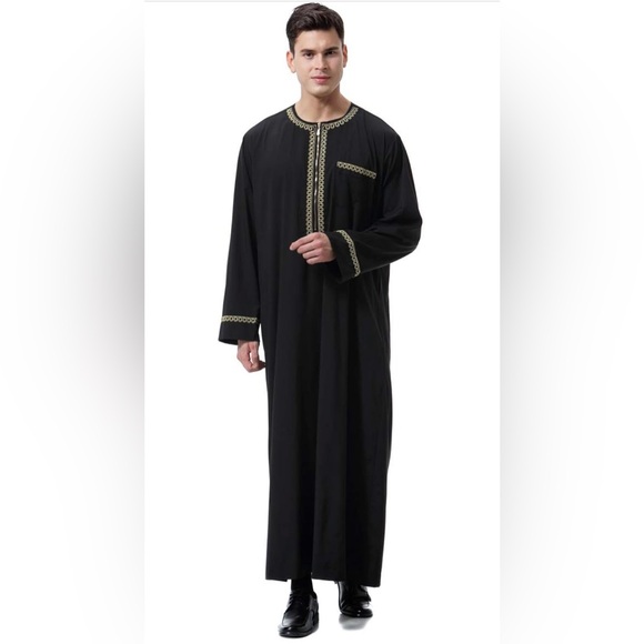 Other - Men’s Long Black Muslim Kaftan Robe 2XL *NEW*